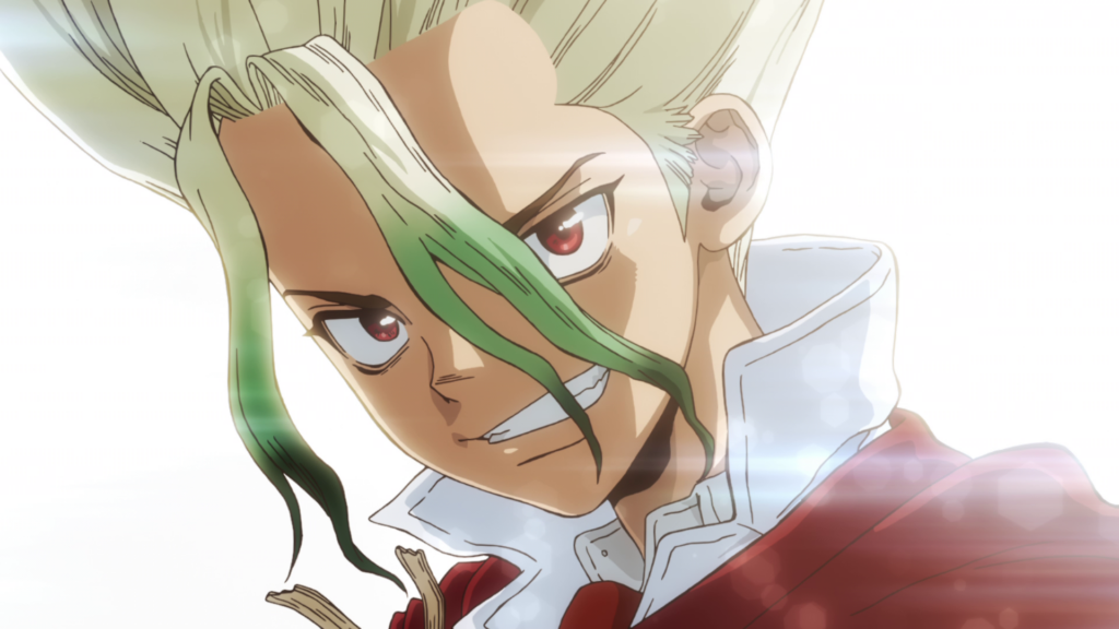 Senku from Dr. Stone smirking