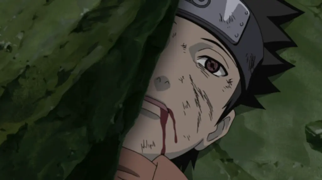 Obito dying