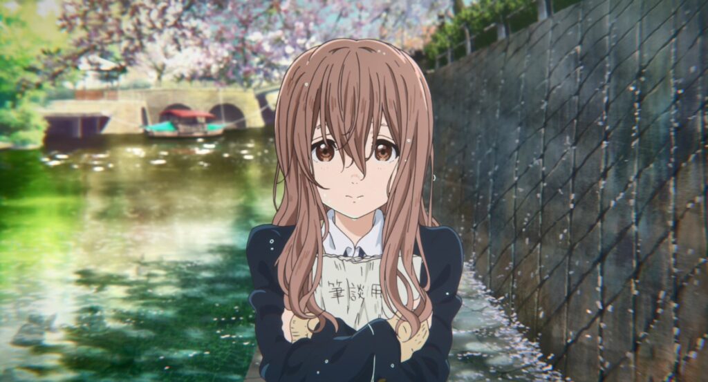 Nishimiya coming out of the river