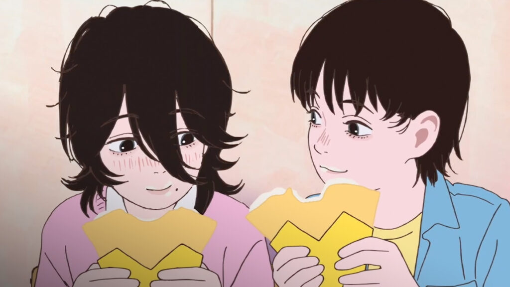Kyomoto (left) and Ayumu Fujino (right) from the 2024 anime film Look Back.