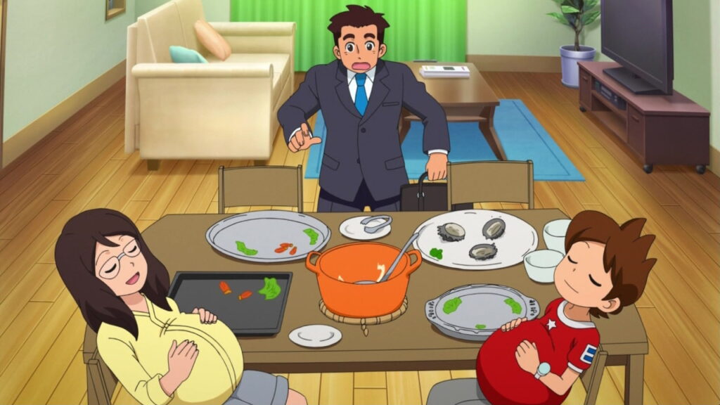 Amano family after dinner