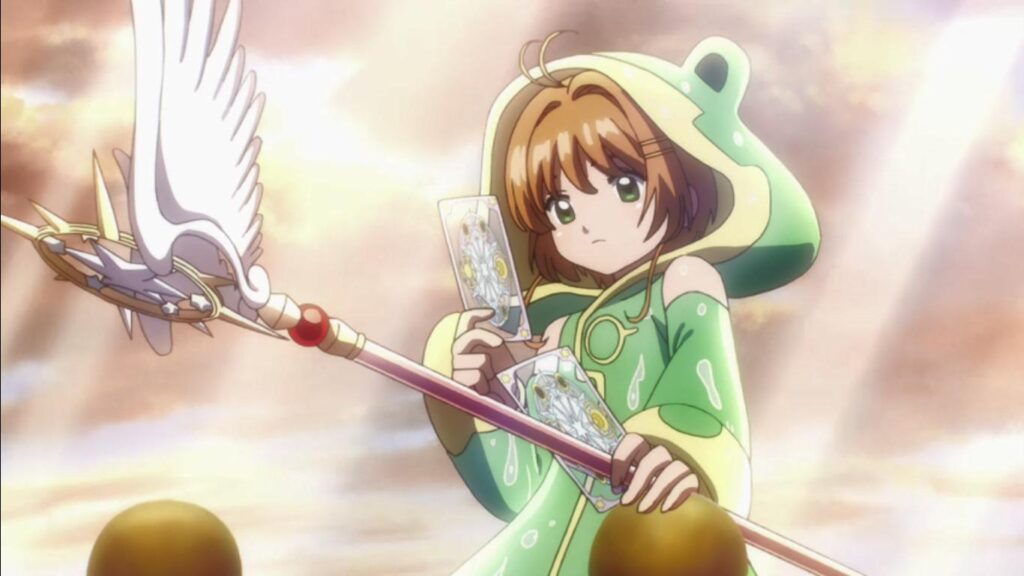 Sakura with cards