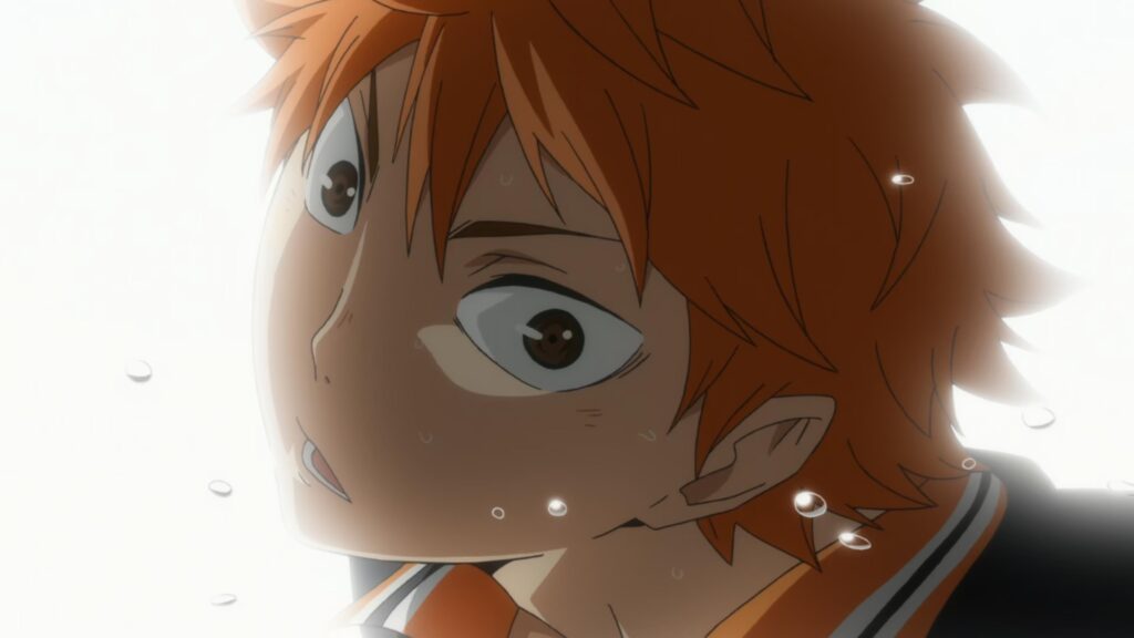 Hinata looking at setter