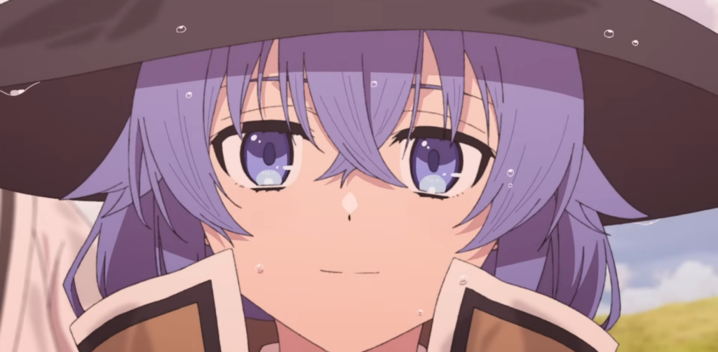 Roxy smiling at Rudeus
