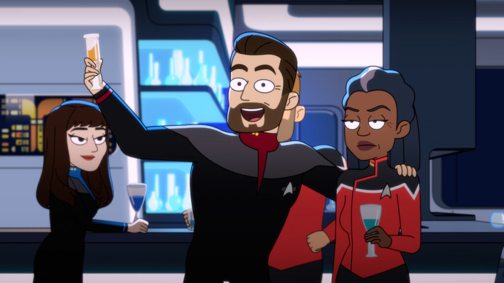 Freeman at a party