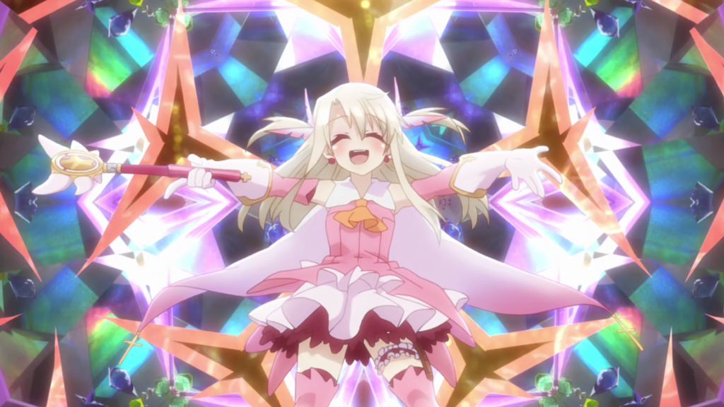 Illya turns into a magical girl for the first time