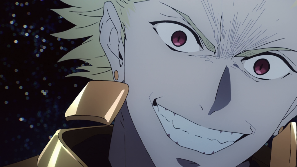 Gilgamesh smiling at Enkidu