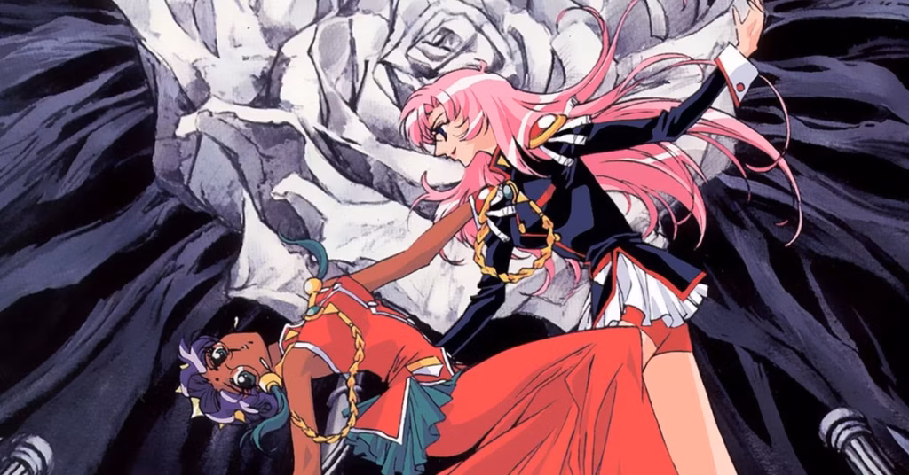 the cover poster for the revolutionary girl utena anime