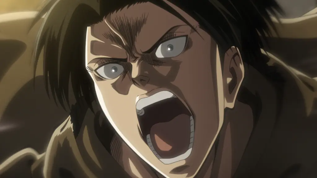 Levi screaming at Kenny