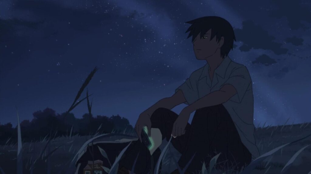 Every Makoto Shinkai Movie, Ranked 6 Takaki sitting alone at night