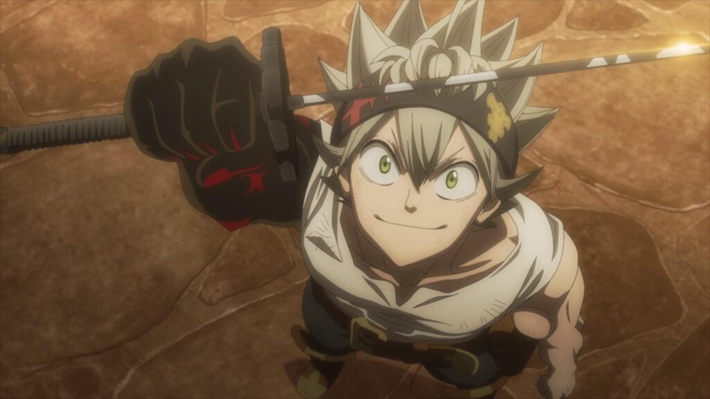 Asta raising his sword in black clover