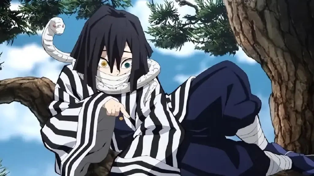 Demon Slayer: Every Hashira Power Explained and Ranked 12 Obanai relaxing on a tree