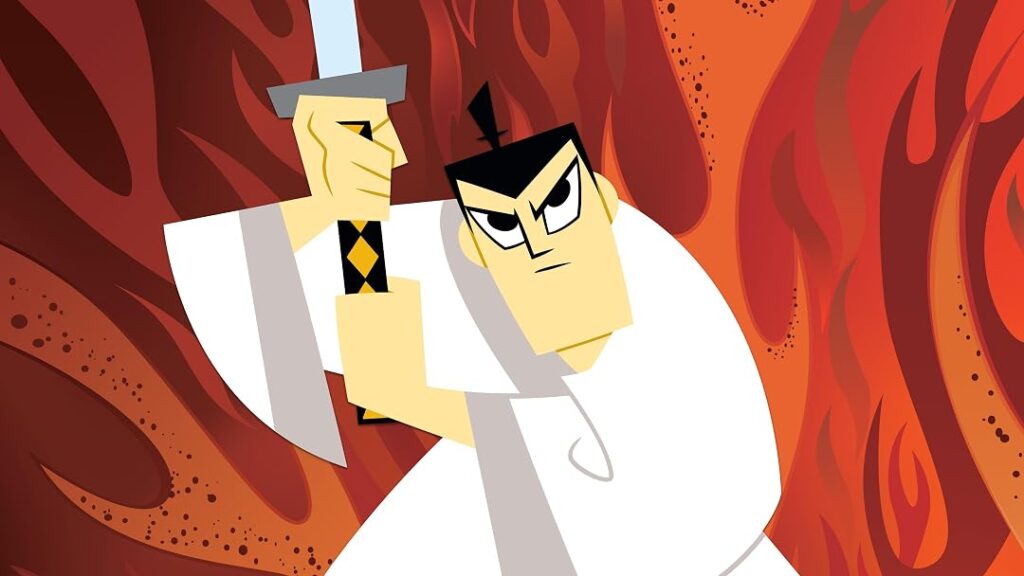 A still from Samurai jack featuring Jack. 