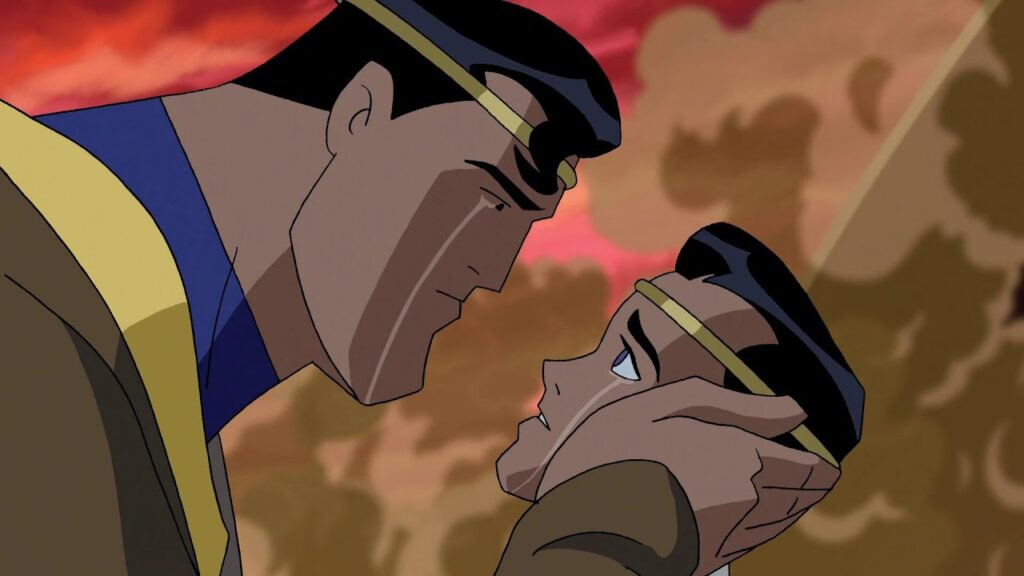 Top 10 Most Critically Acclaimed Justice League Unlimited Episodes, Ranked 3 Superman with his son