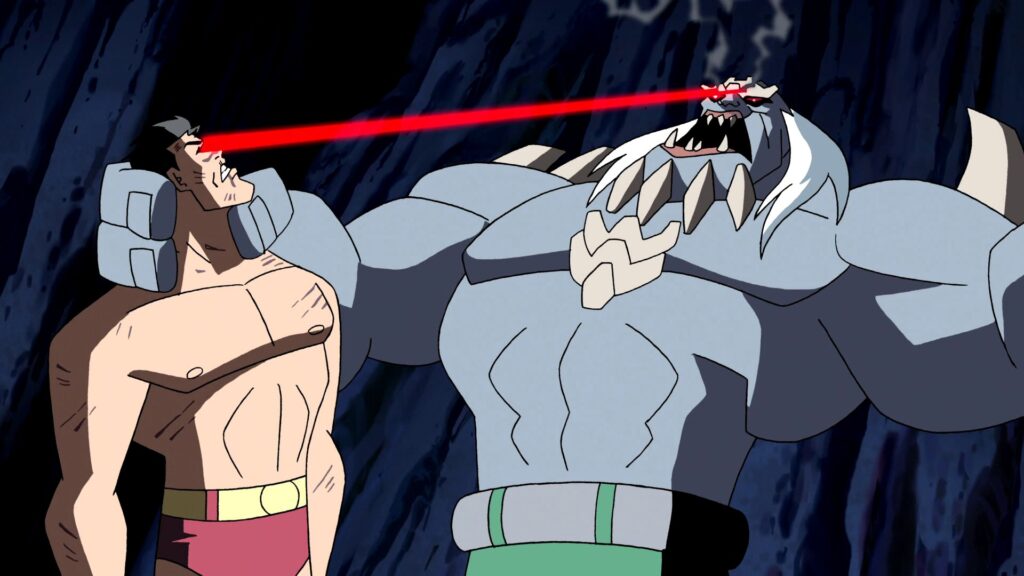 Top 10 Most Critically Acclaimed Justice League Unlimited Episodes, Ranked 2 Superman laser eyes Doomsday in Justice League Unlimited