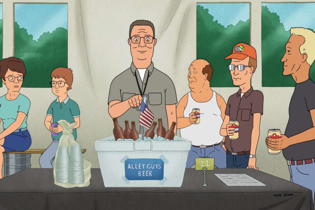Hank Hill at a party