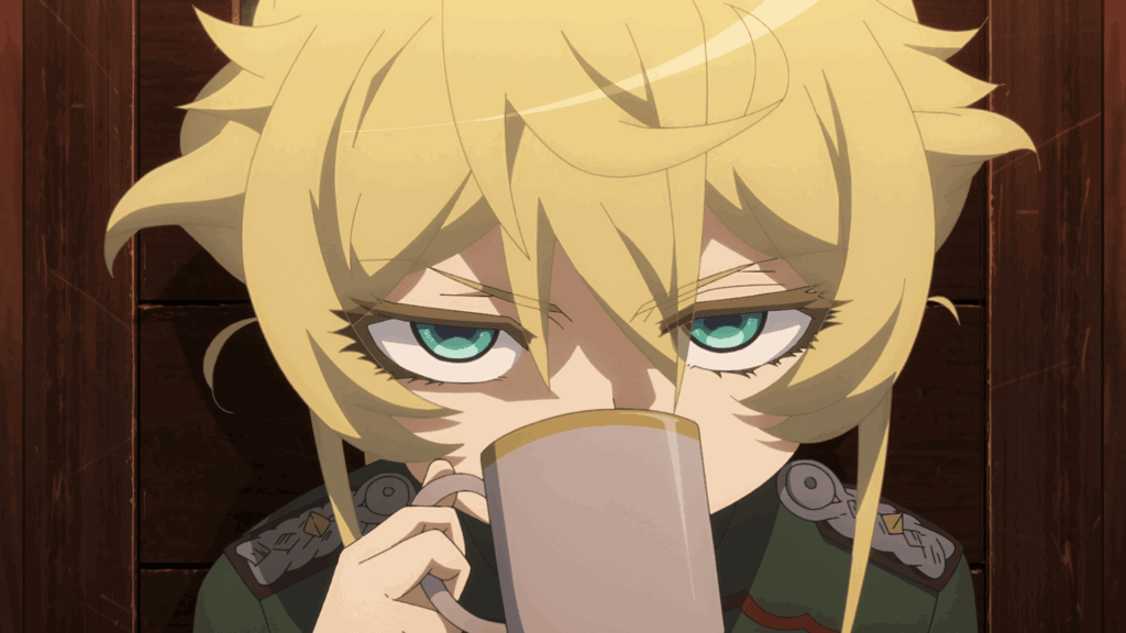 ‘Saga of Tanya the Evil’ Season 2: Full Episode Count and Possible Manga Arcs Explained 3 Tanya drinking from a cup