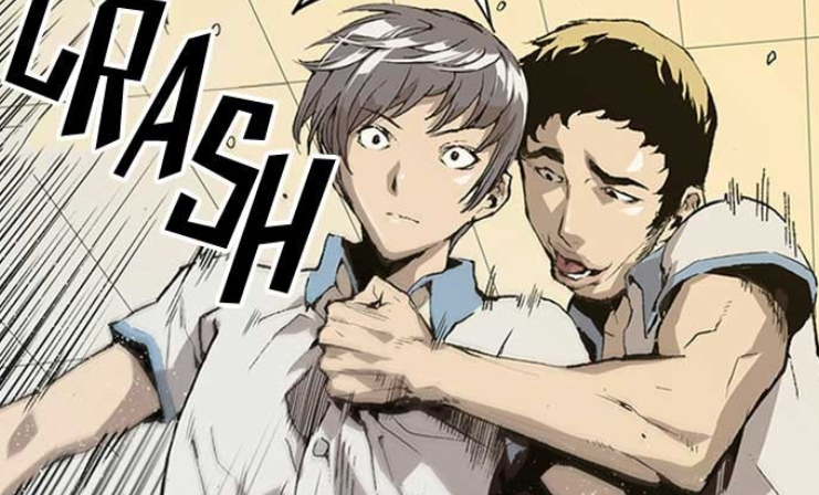 A panel from weak hero with protagonist