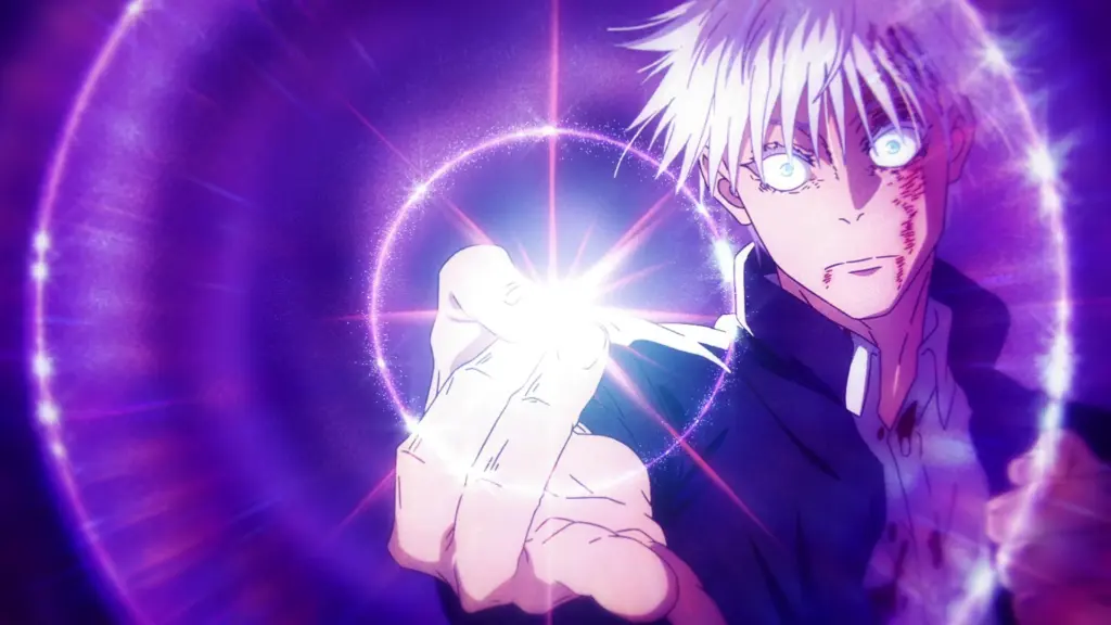 Gojo using Hollow Purple