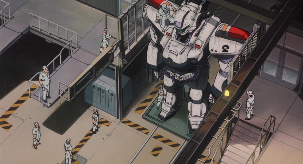 A still with a mecha from Patlabor the movie