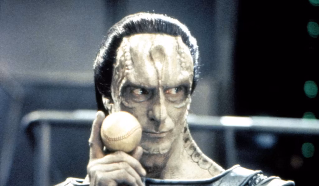 Gul Dukat with a baseball