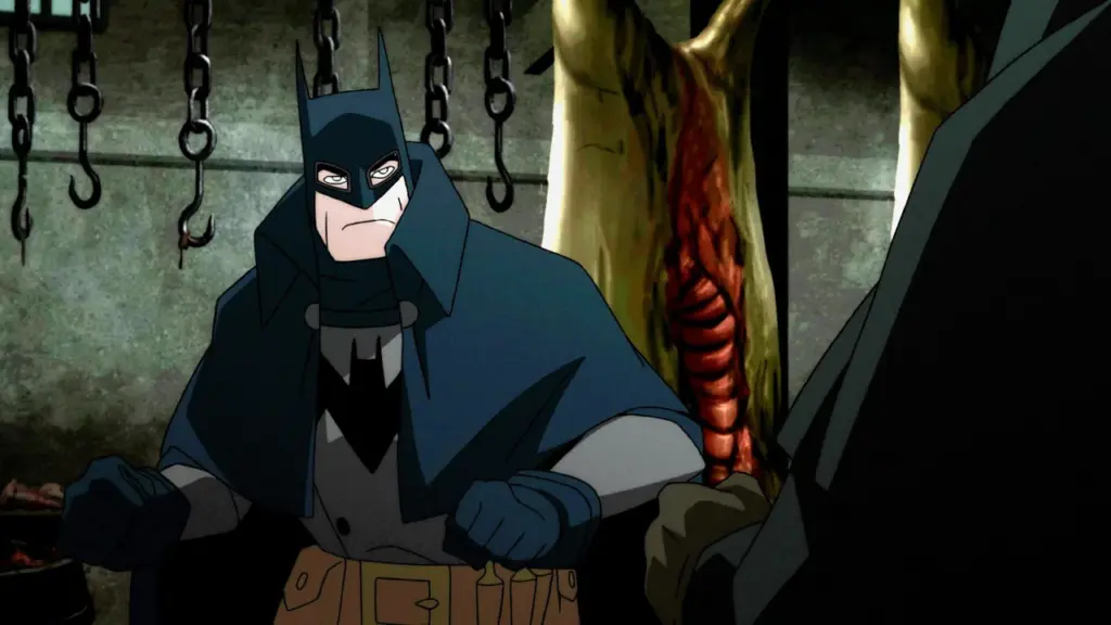 Victorian Batman in a meat locker