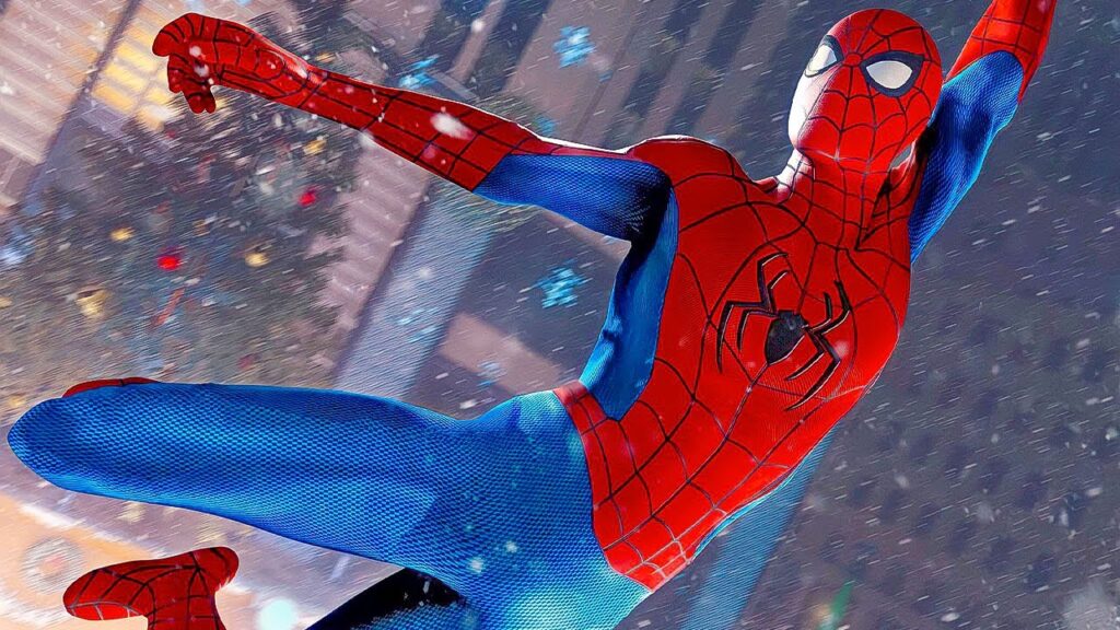 Spider-Man swings across New York