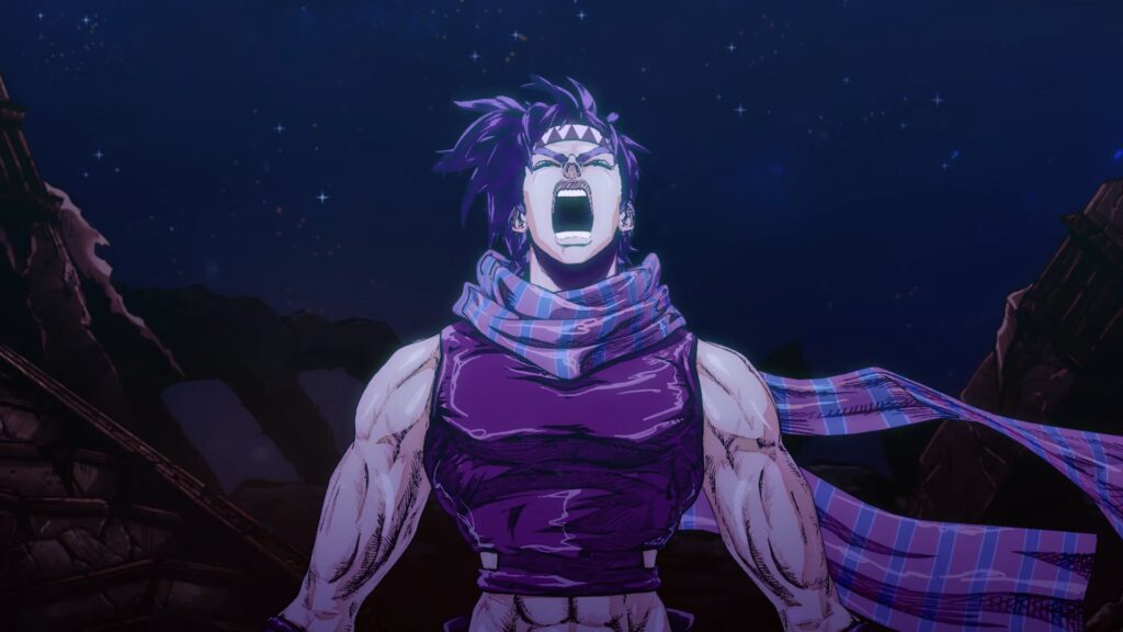 Joseph screaming in Jojo's Bizarre Adventure anime