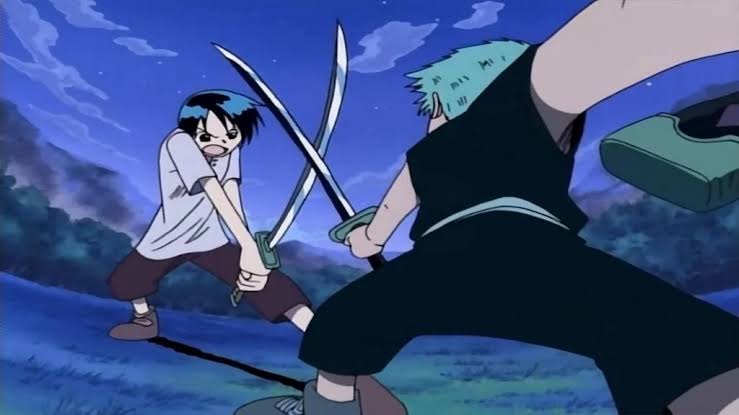 zoro fights against kuina