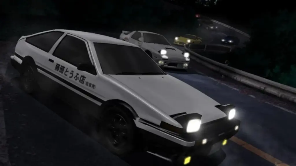 a race scene from initial d