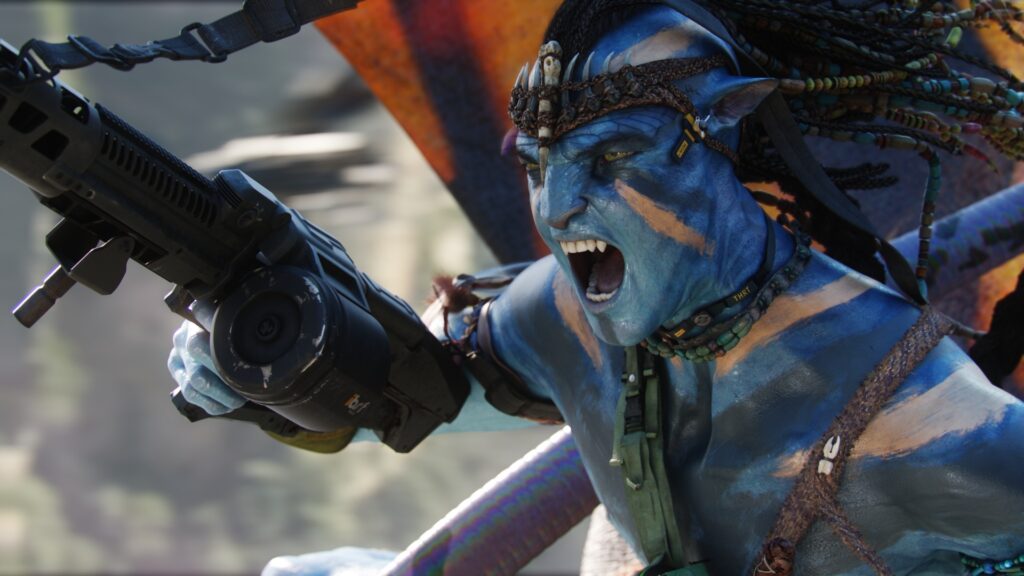 8 Hollywood Movies That Secretly Borrowed Ideas From Gundam 7 Jake Sully with a gun riding into battle