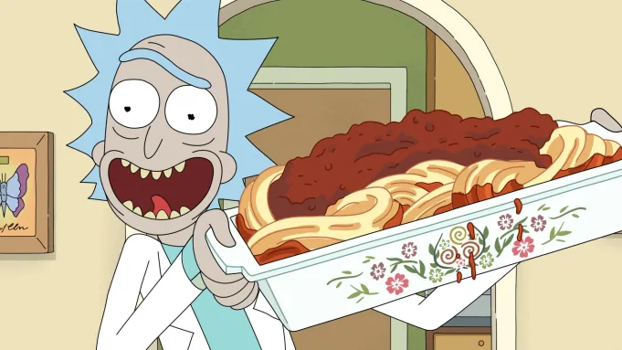 Every Rick and Morty Season, Ranked 4 Rick with spaghetti