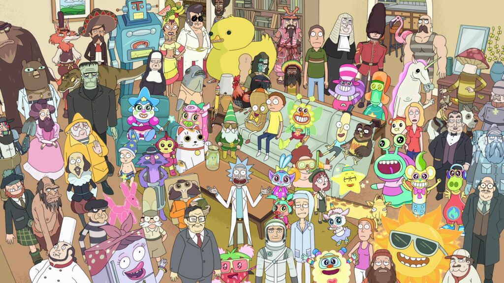 Every Rick and Morty Season, Ranked 8 Rick's party at the Smith house