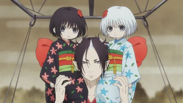 10 Best WIT Studio Anime of All Time, Ranked 4 hozuki carries two kids in Hozuki's Coolheadedness