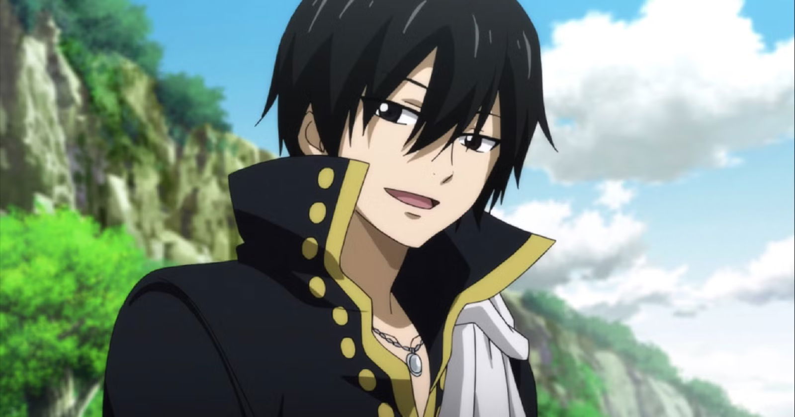 zeref smiles at someone