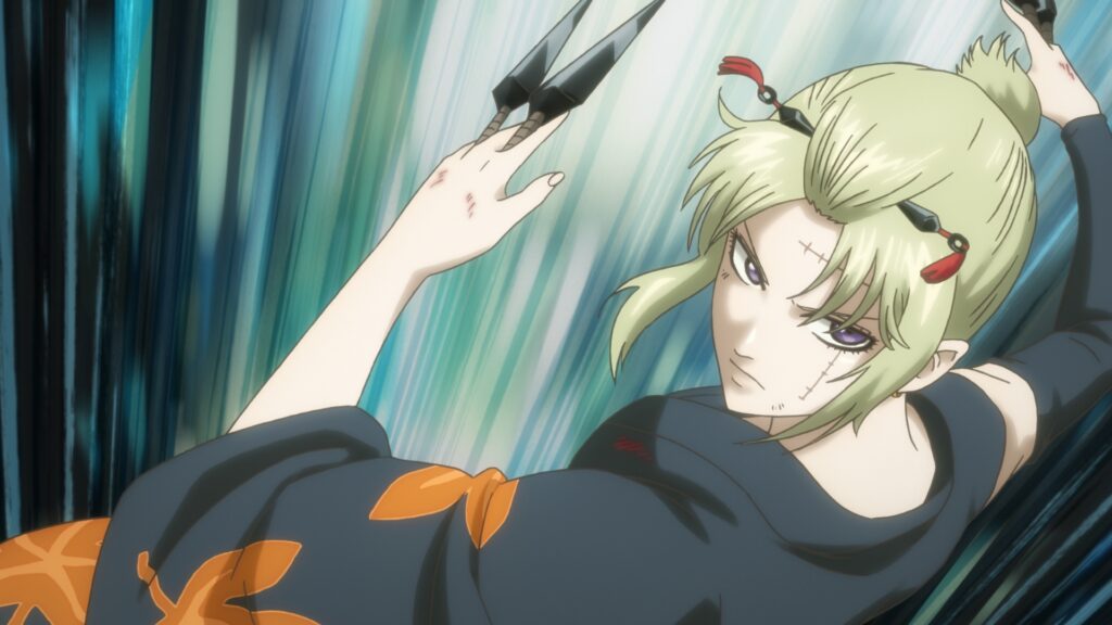 Tsukuyo fighting in gintama the final