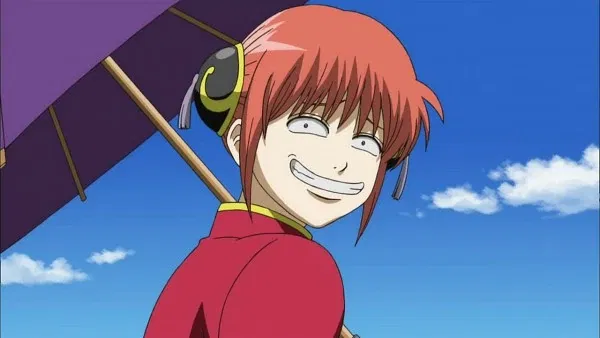 Kagura smiling