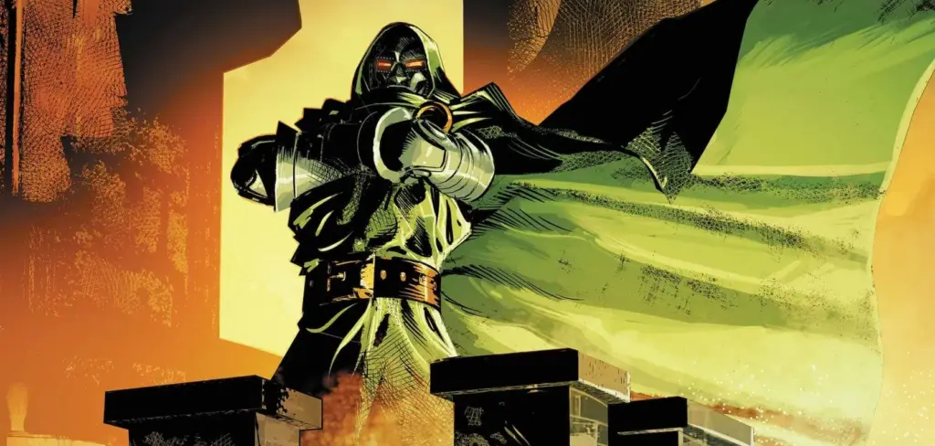 Doctor Doom stands atop