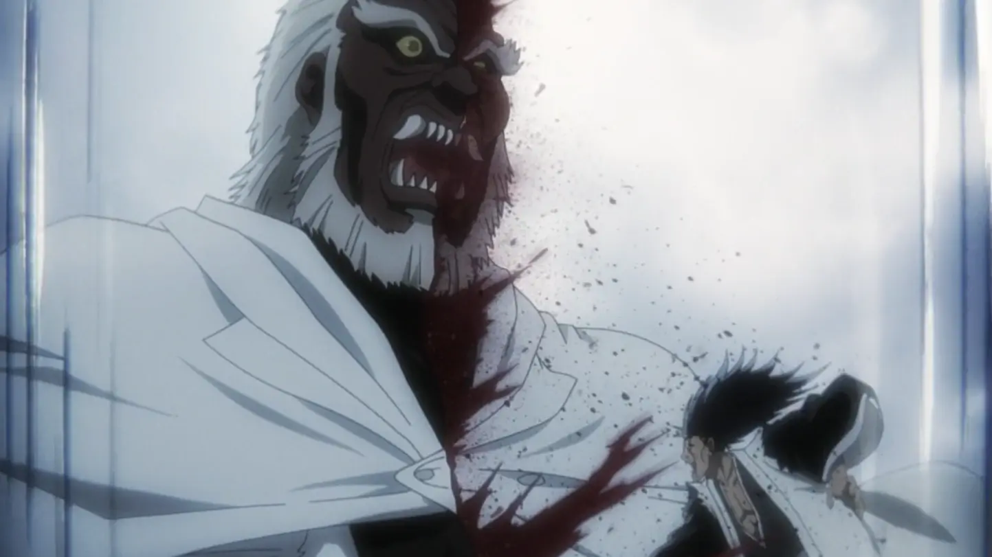 Jerome being sliced by Kenpachi