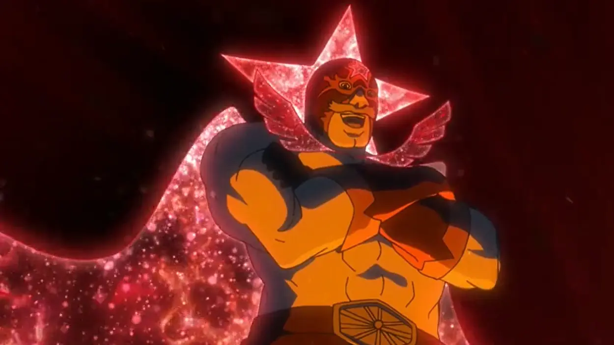 Mask with his hands crossed