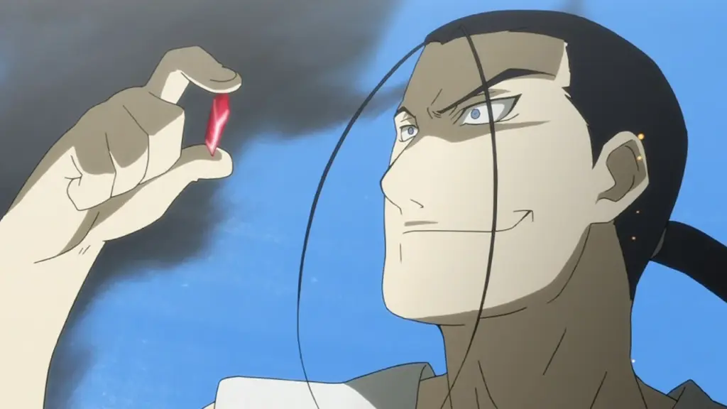 Kimblee looking at the Philosopher's stone
