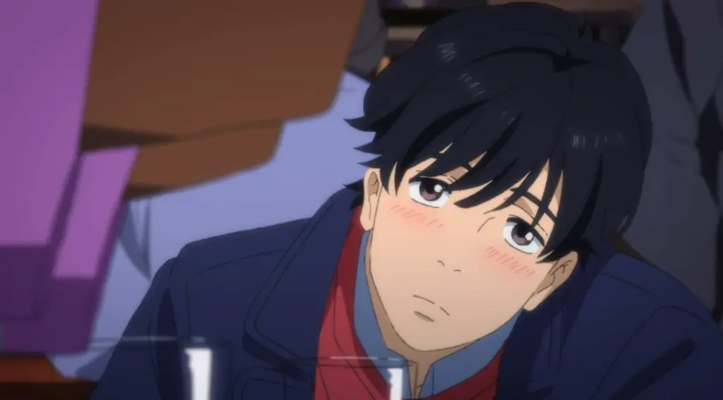 Eiji is drunk in anime 