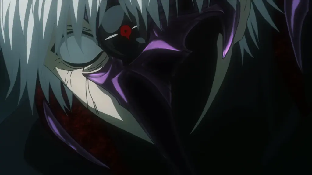 kaneki with his kakuja mask