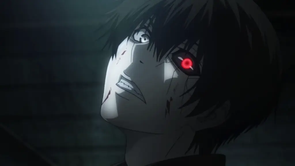 Sasaki with black hair in tokyo ghoul anime
