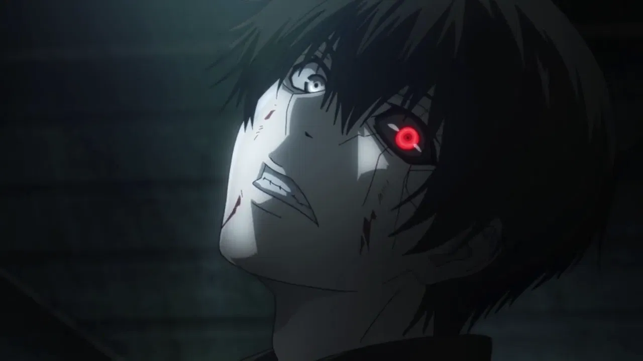 Sasaki with black hair in tokyo ghoul anime