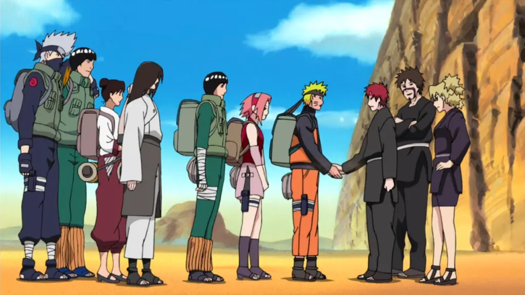 Garra thanking Naruto