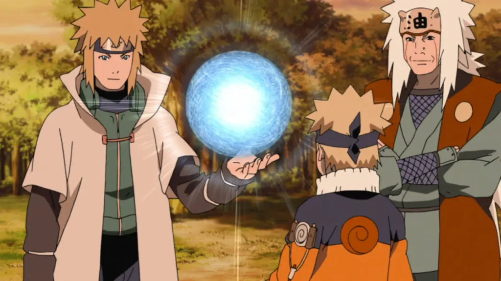 Minato teaching Naruto