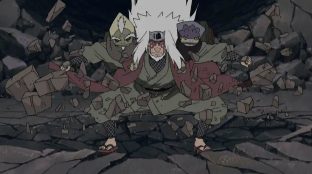 Jiraiya enters the sage mode
