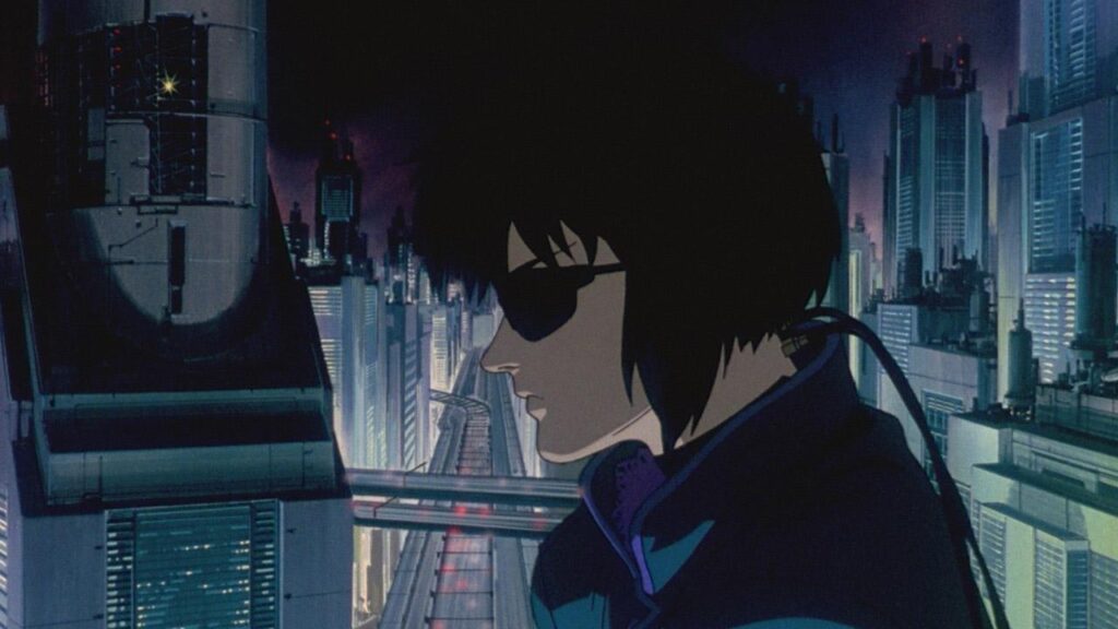 motoko wearing her virtual glasses