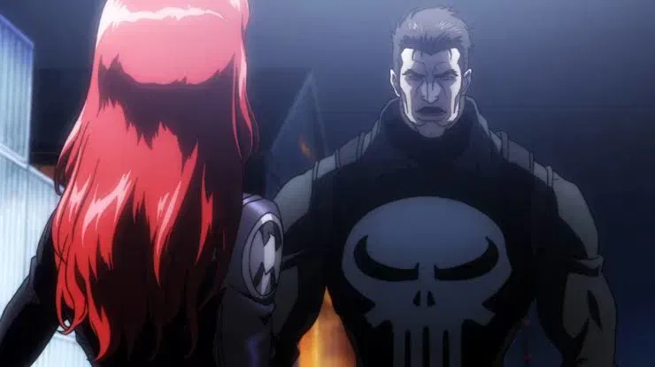 black widow faces punisher